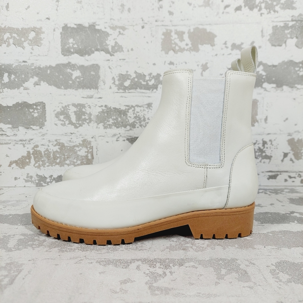New Rebecca Allen The All Weather Off White Chelsea Ankle Boots M470